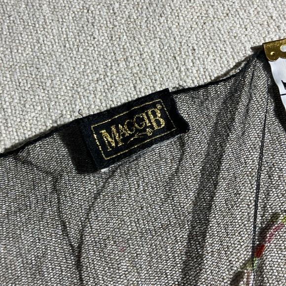 MaggiB Sheer Beaded Floral Paisley Scarf - Picture 9 of 9